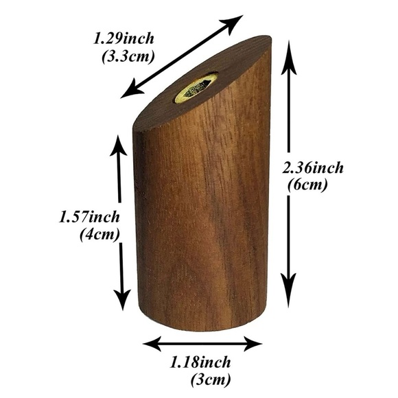 Set of 10 Walnut Wood Modern Wall Hooks NWT - Picture 5 of 15